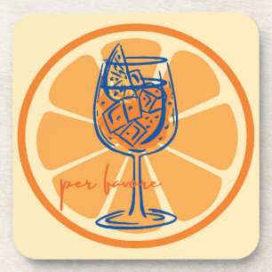 Aperol Per Favore Coaster