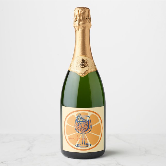 Aperol Per Favore Sparkling Wine Label (Front)