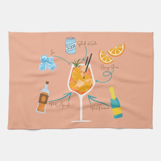 Aperol Recipe Kitchen Towel (Horizontal)