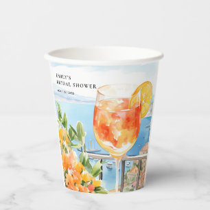 Aperol Spritz Amalfi Bridal Shower Paper Cups