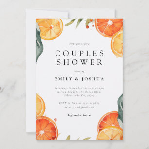 Aperol Spritz Aquarelle Couples Douche Invitation