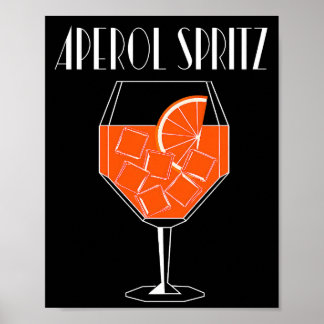 Aperol Spritz Art Déco Cocktail Orange et Noir