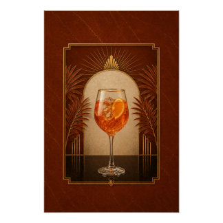 Aperol Spritz Art Deco Poster | Printable Gatsby B