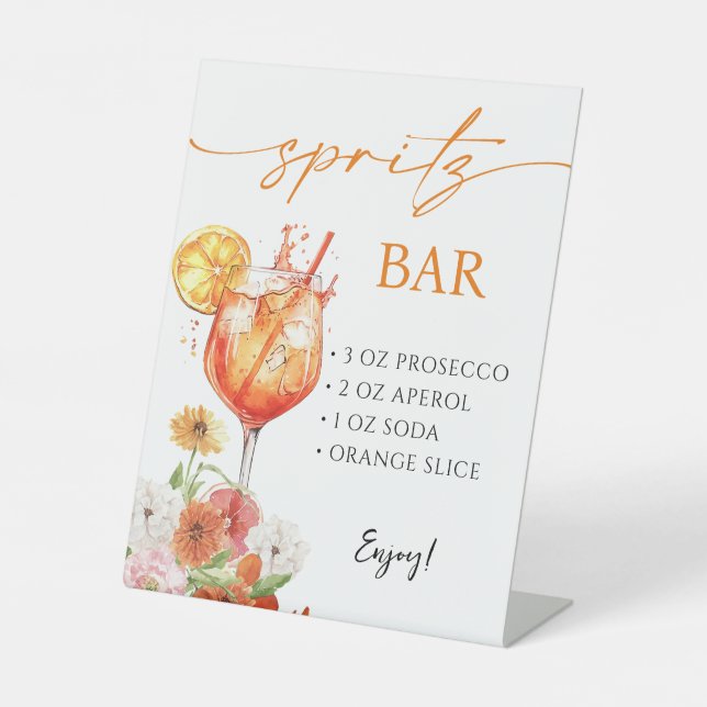 Aperol Spritz Bar Pedestal Sign (Front)