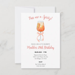 Aperol Spritz Birthday Invitation