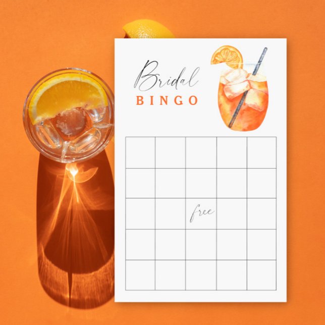 Aperol Spritz Bridal shower bingo game (Creator Uploaded)