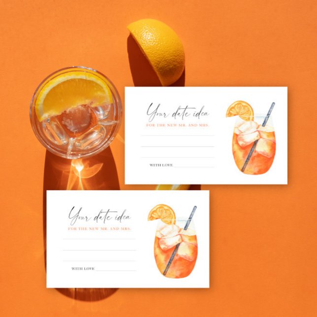 Aperol Spritz Bridal shower Date night ideas  Enclosure Card (Creator Uploaded)
