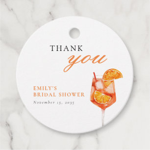 Aperol Spritz Bridal Shower Favour Tags