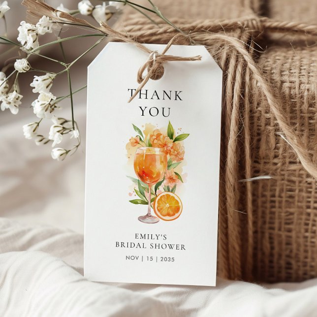 Aperol Spritz Bridal Shower Gift Tags (Creator Uploaded)