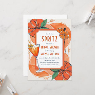 aperol spritz bridal shower invitations