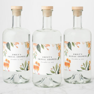 Aperol Spritz Bridal Shower Liquor Bottle Label