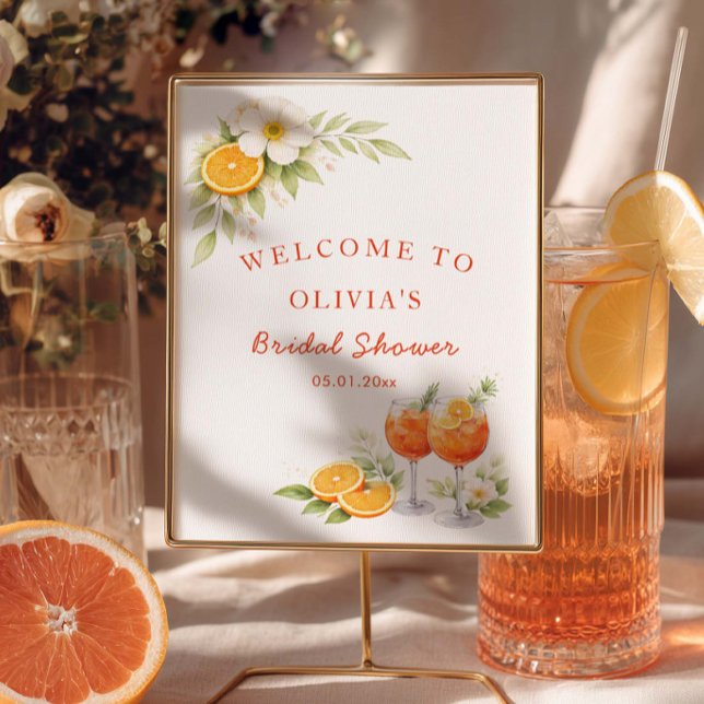 Aperol Spritz Bridal Shower Welcome Poster (Creator Uploaded)