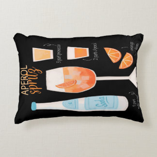 Aperol Spritz Cocktail Accent Pillow