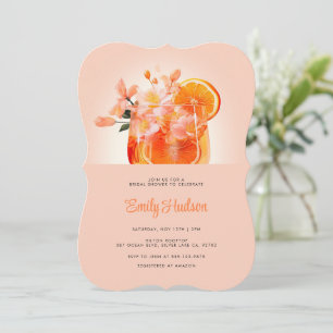 Aperol Spritz Cocktail Bridal Douche Invitation