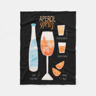 Aperol Spritz Cocktail Fleece Blanket
