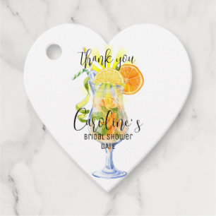 Aperol Spritz Cocktail Italian Style Bridal Shower Favour Tags
