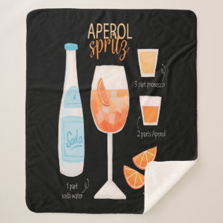 Aperol Spritz Cocktail Sherpa Blanket