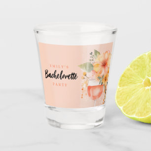 Aperol Spritz Floral Bachelorette Party Shot Glass