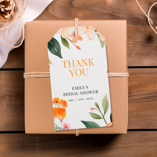 Aperol Spritz Floral Bridal Shower Favour Tag