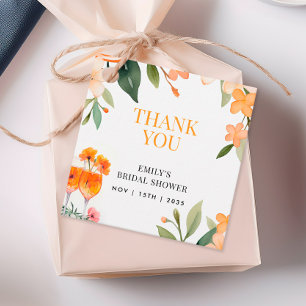 Aperol Spritz Floral Bridal Shower Favour Tag