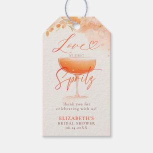 Aperol Spritz Love Citrus Floral Bridal Shower Gift Tags