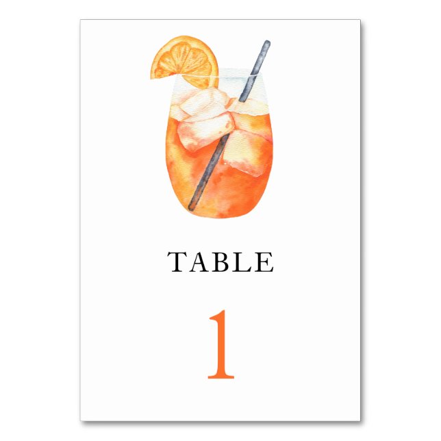 Aperol spritz - numéro de table de mariage (Par défaut)