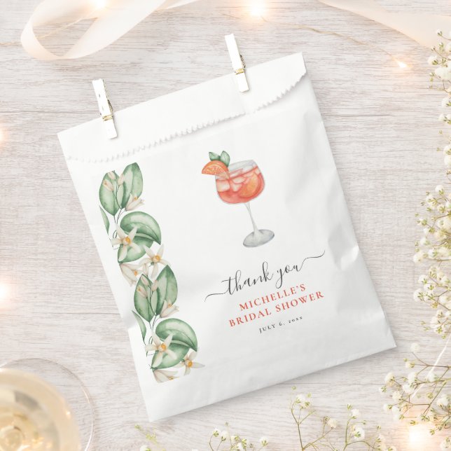 Aperol Spritz Orange Bridal Shower Favour Bag (Clipped)