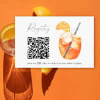 Aperol spritz QR code bridal shower registry