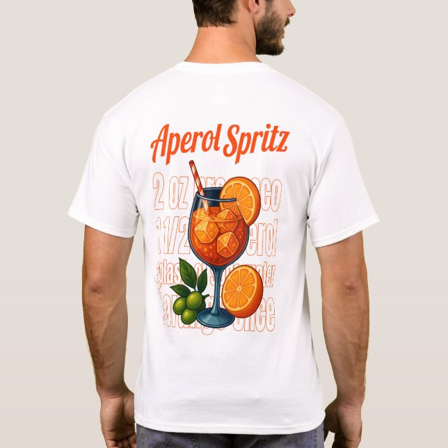 Aperol Spritz T-Shirt – Retro Italian Cocktail (Back)