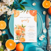 Aperol Spritz Watercolor Bridal Shower Invitation