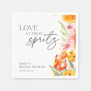 Aperol Spritz Watercolor Bridal Shower Napkin