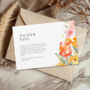 Aperol Spritz Watercolor Bridal Shower Thank You Card