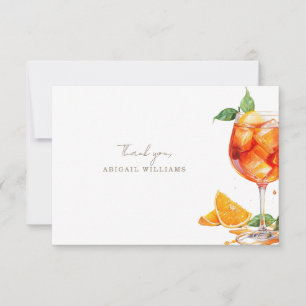 Aperol Sprtiz Bridal Shower Thank You Card