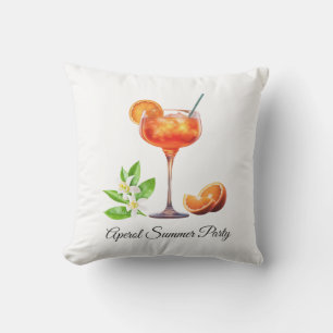 Aperol Summer Party Outdoor Pillow
