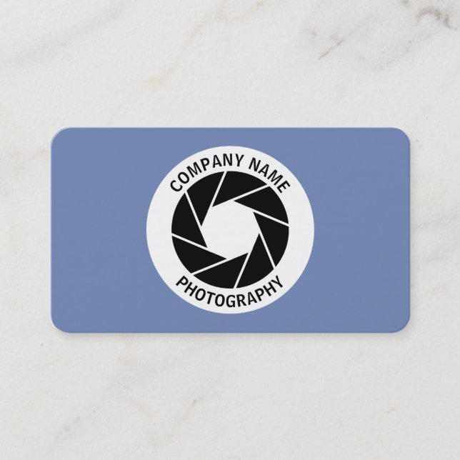 Aperture Circle - Blue Grey Business Card (Front)