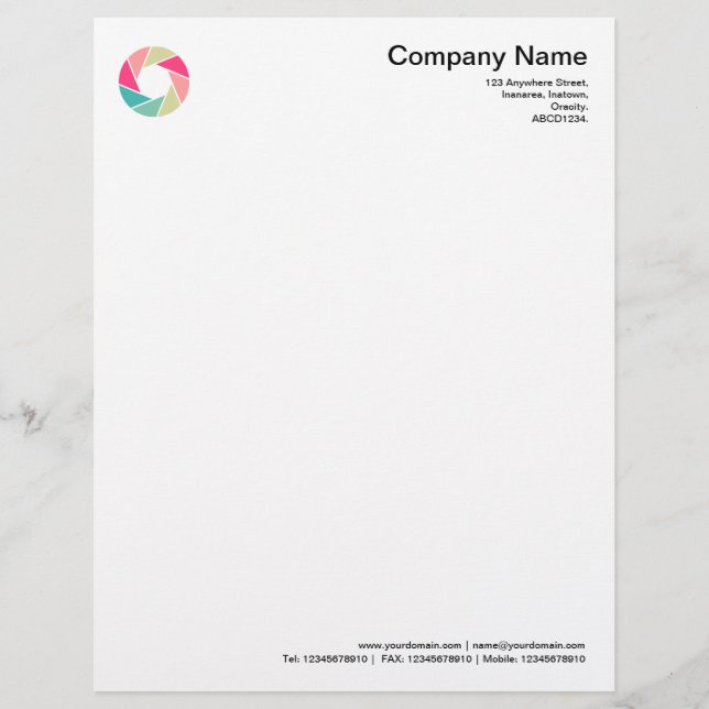 Aperture - Colours 01 Letterhead (Front)