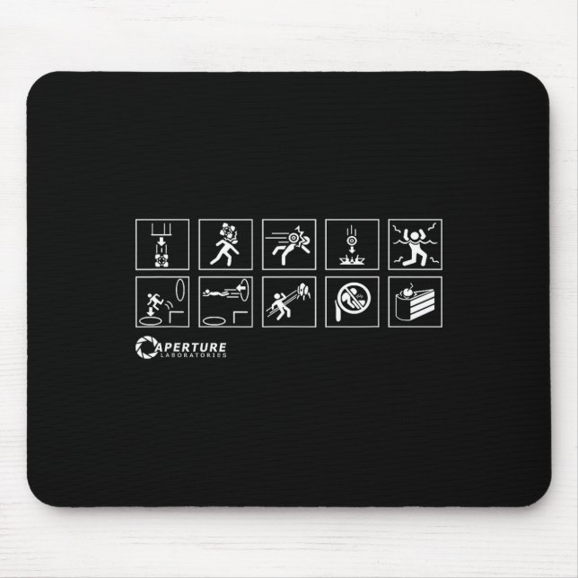 Aperture Labs Jump Into The Rtal For Science Funny Mouse Pad (Front)