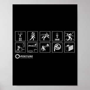 Aperture Labs Jump Into The Rtal For Science Funny Poster