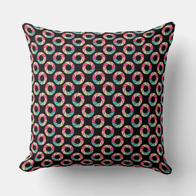Aperture Pattern - Colours 01 Throw Pillow (Front)