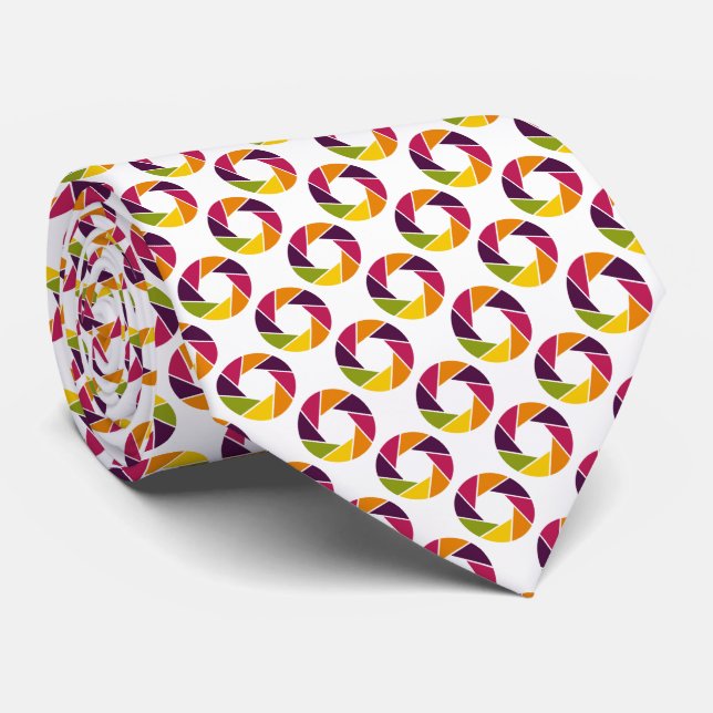 Aperture Pattern - Colours 03 Tie (Rolled)