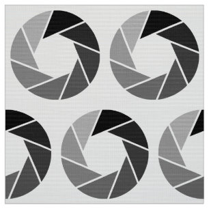 Aperture Pattern - Tones on White Fabric