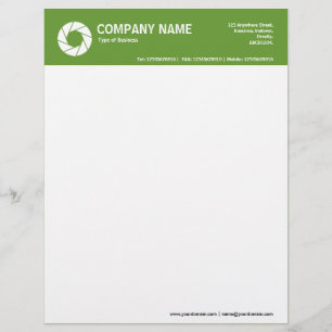 Aperture Symbol 2in Colour Header - Avocado Green Letterhead