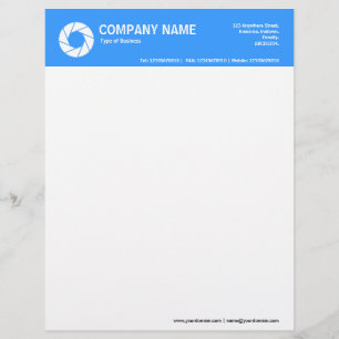 Aperture Symbol 2in Colour Header - Blue 3399FF Letterhead