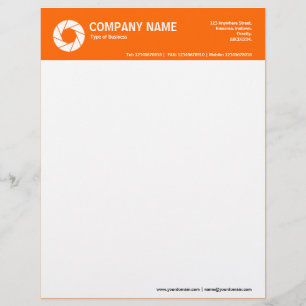 Aperture Symbol 2in Colour Header - Orange Letterhead