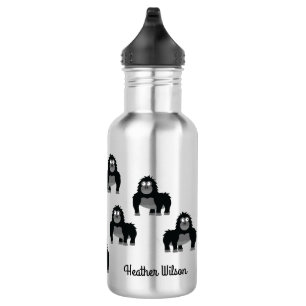 Apes Kids Gorilla Water Bottle with Name