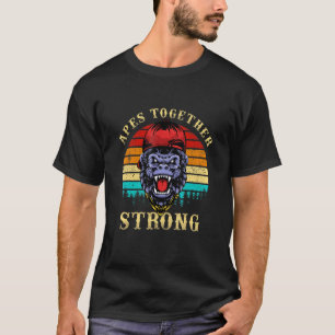 Apes Strong Together Ape Retro Vintage Sunset T-Shirt