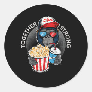 Apes Together Strong Amc Short Squeeze Classic Round Sticker
