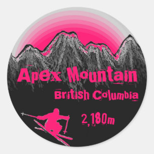 Apex Mountain Colombie-Britannique stickers ski ro