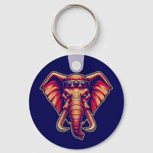 Apex Pachyderm - Navy Blue and Orange Edition Keychain