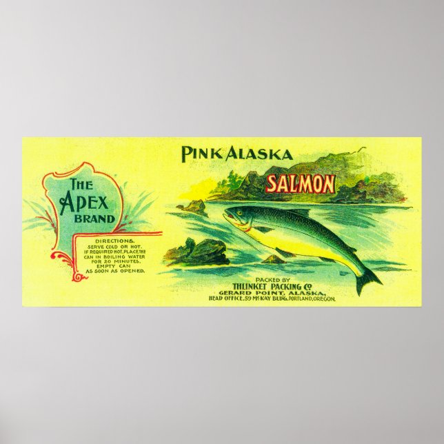 Apex Salmon Can LabelGerard Point, AK Poster (Front)